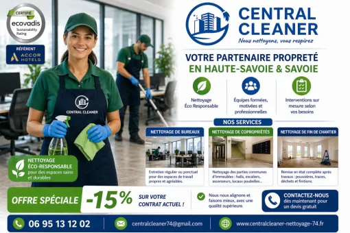 Entreprise de nettoyage en Haute-Savoie et Savoie, Annecy, Central Cleaner